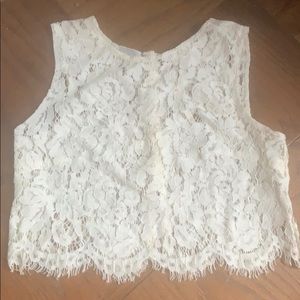 BHLDN - Jenny Yoo - Ivory Lace Tank Top
